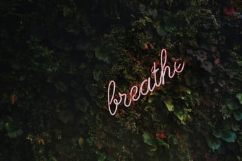 breathe neon sign